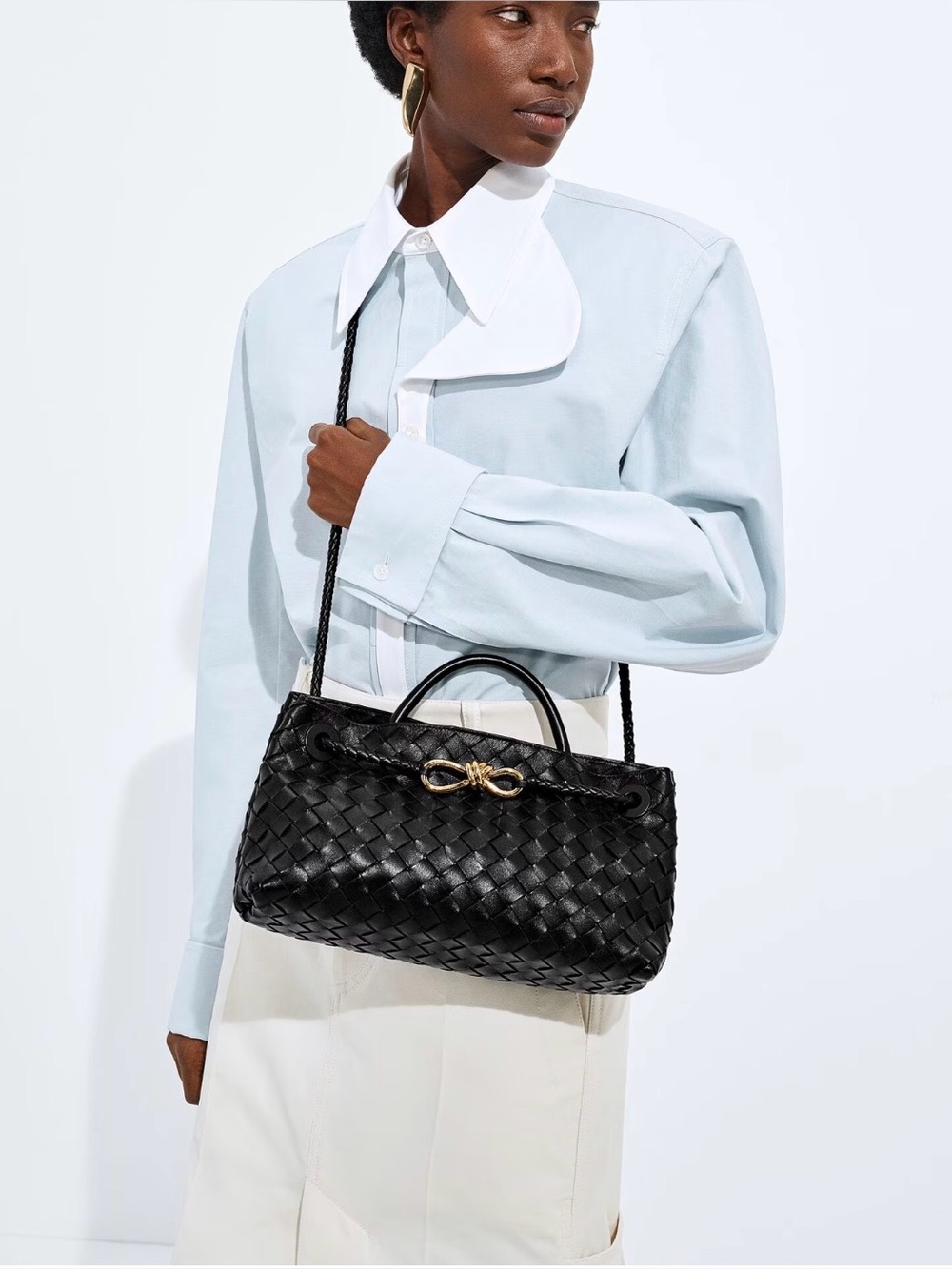 BOTTEGA VENETA East West Andiamo gold  hardware brand new intricato small - Picture 17 of 17